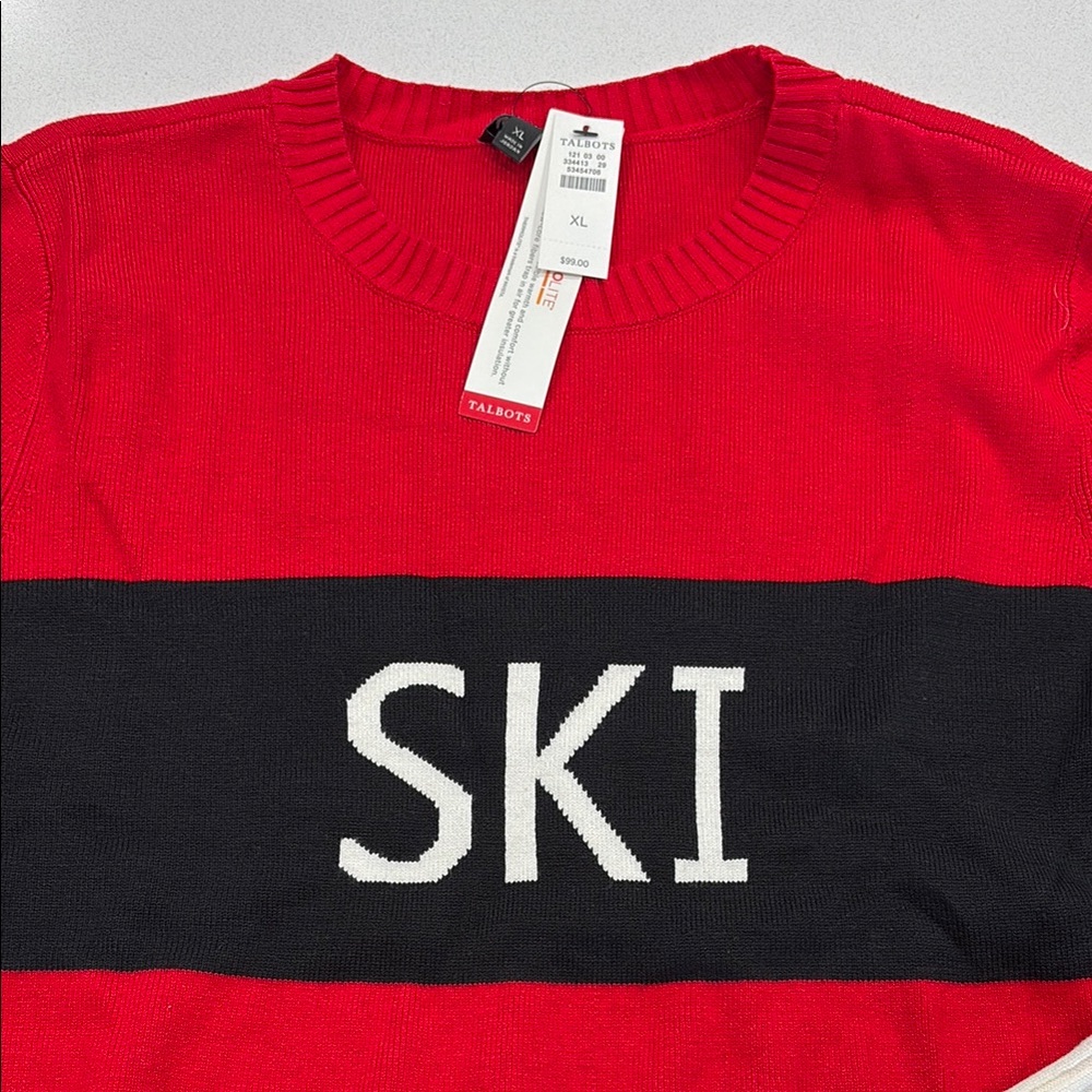 Talbots Red SKI Sweater for Men
